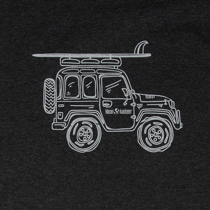 adventure-vehicle-t-shirt-w3 klean_shirt_jeep_front_closeup_lifestyle.jpg